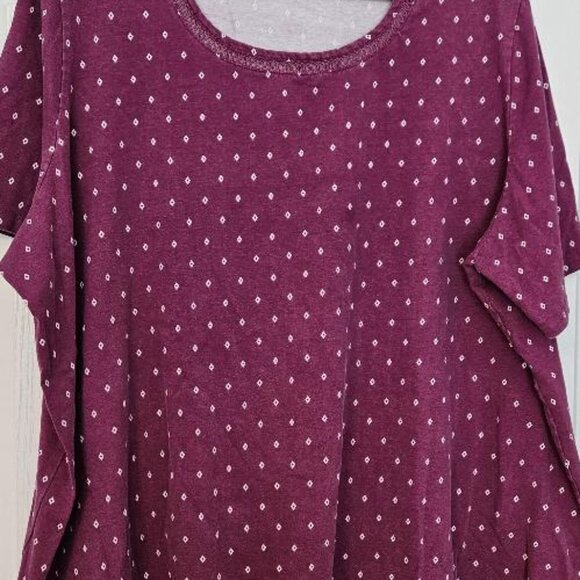 Light Magenta Ladies Shirt with Crocheted Neckline - Size 2X - Picture 1 of 2